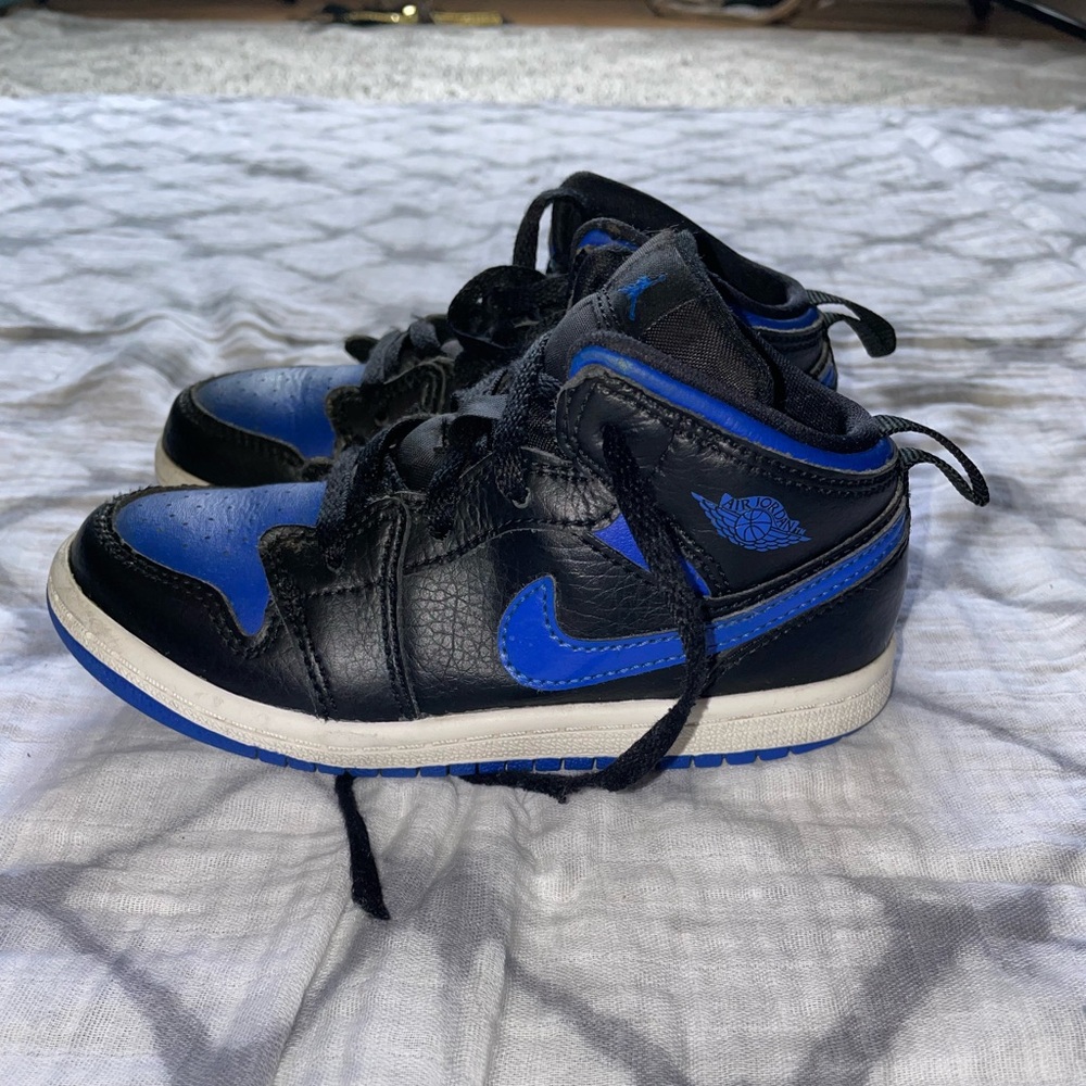 Toddler Black and Blue Nike Jordans
